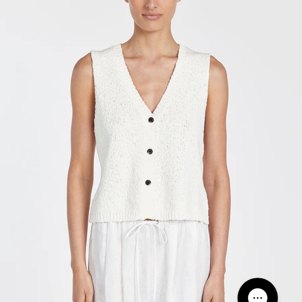 Dissh MARLOWE OFF WHITE BOUCLE VEST